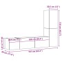 Muebles de TV de pared 3 uds madera ingeniería roble artesanal en Muebles TV | Comprar online en Foro24