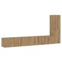 Muebles de TV de pared 3 uds madera ingeniería roble artesanal en Muebles TV | Comprar online en Foro24