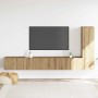 Muebles de TV de pared 3 uds madera ingeniería roble artesanal en Muebles TV | Comprar online en Foro24