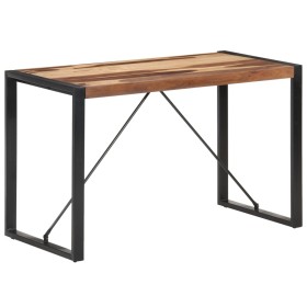 Mesa de comedor madera maciza acabado de Sheesham 120x60x75 cm