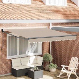 Toldo Manual Beige 3 x 2,5 m Poliester y metal Toldo Manual Beige 3 x 2,5 m Poliester y metal