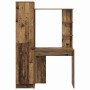 Escritorio con almacenamiento con estante 2 pcs Madera Vieja