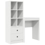 Escritorio con almacenamiento 2 pcs Blanco 45.5 x 34 x 127 cm