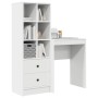 Escritorio con almacenamiento 2 pcs Blanco 45.5 x 34 x 127 cm