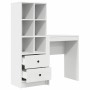 Escritorio con almacenamiento 2 pcs Blanco 45.5 x 34 x 127 cm