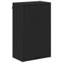 Juego de muebles de baño Negro Madera Compuesta, Metal