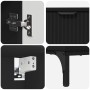 Juego de muebles de baño Negro Madera Compuesta, Metal