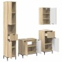 Juego de muebles de baño Roble Sonoma Madera Compuesta, Metal