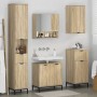 Juego de muebles de baño Roble Sonoma Madera Compuesta, Metal