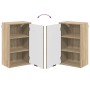Juego de muebles de baño Roble Sonoma Madera Compuesta, Metal