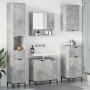 Juego de muebles de baño Gris Concreto Madera Compuesta, Metal