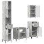 Juego de muebles de baño Gris Concreto Madera Compuesta, Metal