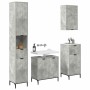 Juego de muebles de baño Gris Concreto Madera Compuesta, Metal