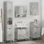 Juego de muebles de baño Gris Concreto Madera Compuesta, Metal