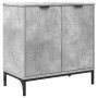Juego de muebles de baño Gris Concreto Madera Compuesta, Metal