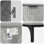 Juego de muebles de baño Gris Concreto Madera Compuesta, Metal