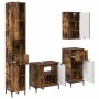 Juego de muebles de baño Roble ahumado Madera Compuesta, Metal