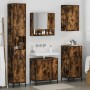 Juego de muebles de baño Roble ahumado Madera Compuesta, Metal