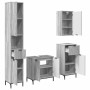 Juego de muebles de baño Gris Sonoma Madera Compuesta, Metal