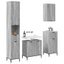 Juego de muebles de baño Gris Sonoma Madera Compuesta, Metal
