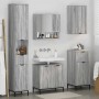 Juego de muebles de baño Gris Sonoma Madera Compuesta, Metal
