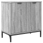 Juego de muebles de baño Gris Sonoma Madera Compuesta, Metal