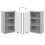 Juego de muebles de baño Gris Sonoma Madera Compuesta, Metal