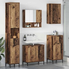 Juego de muebles de baño Madera Vieja Madera Compuesta, Metal