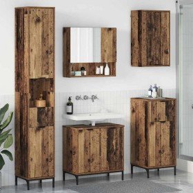Juego de muebles de baño Madera Vieja Madera Compuesta, Metal