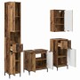 Juego de muebles de baño Madera Vieja Madera Compuesta, Metal