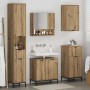 Juego de muebles de baño con cajón con puerta Roble artesanal