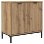 Juego de muebles de baño con cajón con puerta Roble artesanal
