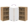 Juego de muebles de baño con cajón con puerta Roble artesanal