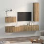 Mueble de TV de Pared Montaje en la pared 4 pcs Roble artesanal en Muebles TV | Comprar online en Foro24