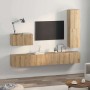 Conjunto de mueble de TV con cajón 4 pcs Roble artesanal en Muebles TV | Comprar online en Foro24