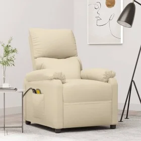 Sillón de masaje eléctrico tela color crema de vidaXL, Sillones de masaje eléctricos - Ref: Foro24-3073826, Precio: 243,86 €,...