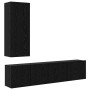 Unidad de Pared para TV 5 pcs Roble negro Madera de ingeniería en Muebles TV | Comprar online en Foro24