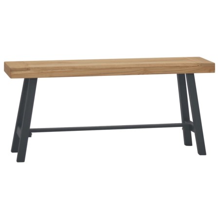 Banco de madera maciza de teca 110 cm en Bancos de comedor y cocina | Comprar online en Foro24