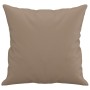 Cojines decorativos 2 uds cuero sintético capuchino 40x40 cm