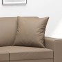 Cojines decorativos 2 uds cuero sintético capuchino 40x40 cm
