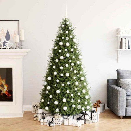 Juego de bolas de Navidad 111 pzas poliestireno blanco