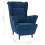 Blauer Samtsessel von vidaXL, Sessel - Ref: Foro24-324058, Preis: 204,26 €, Rabatt: %