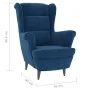 Blue velvet armchair by vidaXL, Armchairs - Ref: Foro24-324058, Price: 204,80 €, Discount: %