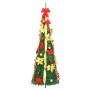 Árbol de Navidad artificial desplegable 150 LED verde 180 cm