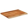 Encimera de baño rectangular madera maciza acacia 80x60x3,8 cm