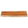 Tablero de mesa rectangular borde natural acacia 110x60x2,5 cm