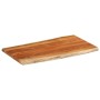 Tablero de mesa rectangular borde natural acacia 120x60x2,5 cm