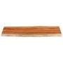 Tablero de mesa rectangular borde natural acacia 140x60x2,5 cm