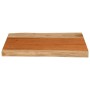 Tablero de mesa rectangular borde natural acacia 70x40x3,8 cm