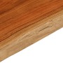 Tablero de mesa rectangular borde natural acacia 70x40x3,8 cm
